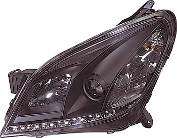 OPEL ASTRA H 04-07 HEADLIGHTS SET BLACK V2