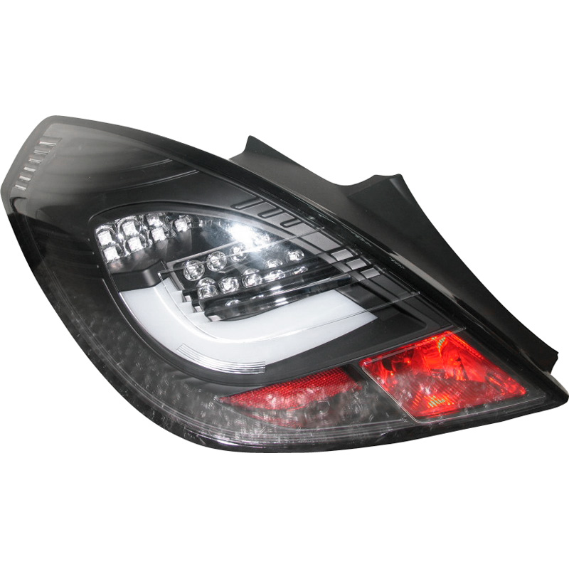 OPEL CORSA D 3D 06-10 LED TAILLIGHTS SET BLACK
