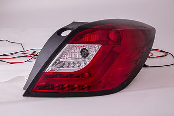 OPEL ASTRA H GTC 05-08 LED TAILLIGHTS SET RED/CLEAR
