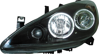 PEUGEOT 307 01-05 HEADLIGHTS SET BLACK