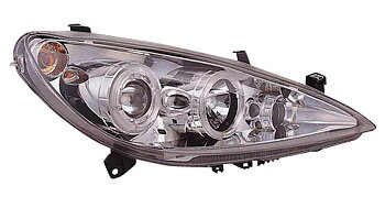 PEUGEOT 307 01-05 HEADLIGHTS CLEAR (W/ FOGLIGHT, W/MOTOR)