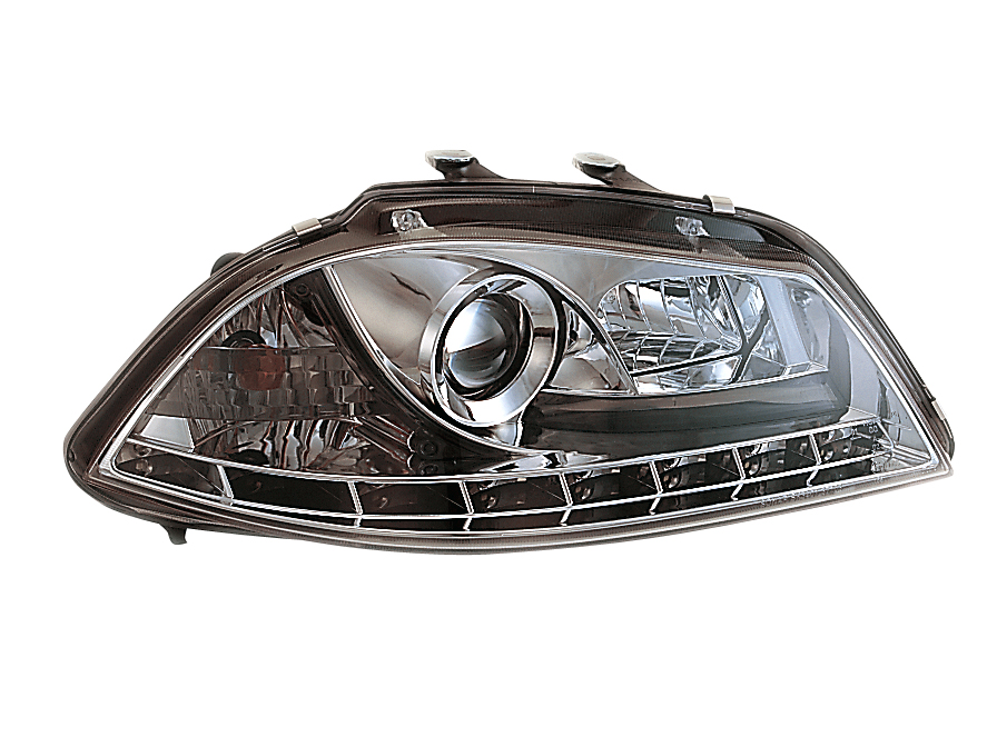 SEAT IBIZA/CORDOBA 6L 02-08 HEADLIGHTS SET DRL CLEAR