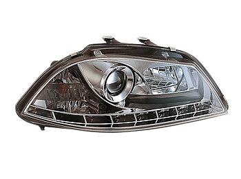 SEAT IBIZA/CORDOBA 6L 02-08 HEADLIGHTS SET DRL CLEAR