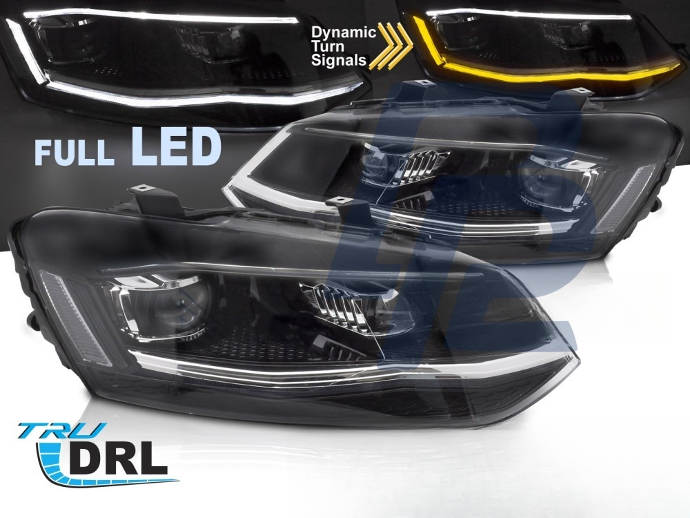 Headlights LED Silver DRL Sequential for VW Polo 6R 2009–2017 - 5