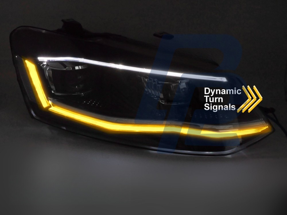 Headlights LED Silver DRL Sequential for VW Polo 6R 2009–2017 - 4