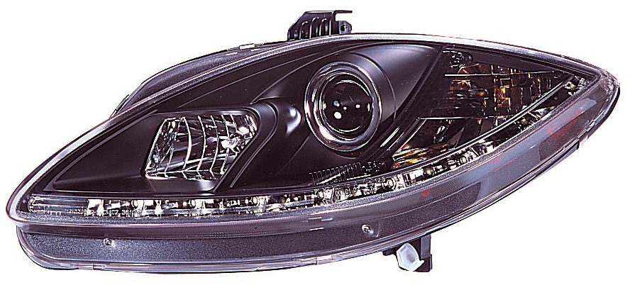 SEAT LEON/ALTEA/TOLEDA 05+ HEADLIGHTS SET DRL BLACK