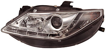 SEAT IBIZA 6J 08-12 HEADLIGHTS SET DRL CLEAR