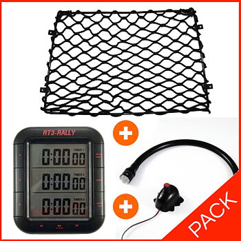 PACK FILET DE RANGEMENT COPILOTE + CHRONOMÈTRE RT3 + LECTEUR DE CARTE AVEC POTENTIOMÈTRE