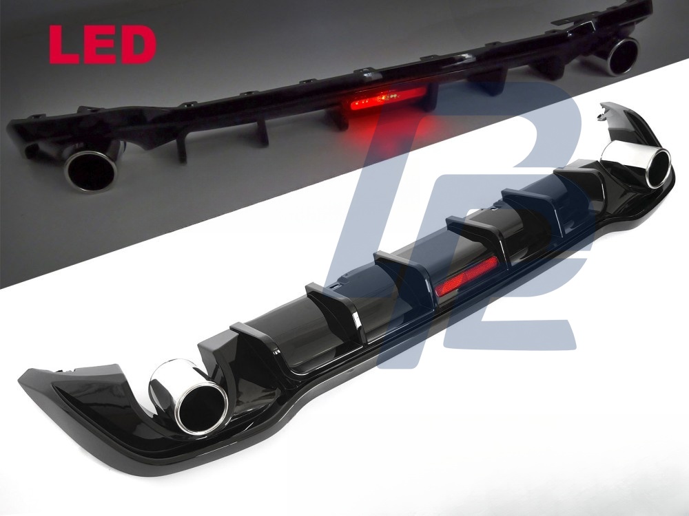 Rear Bumper – Diffuser Sport Style with LED Twin Outlet for VW Golf VIII 2019–2024 - 2