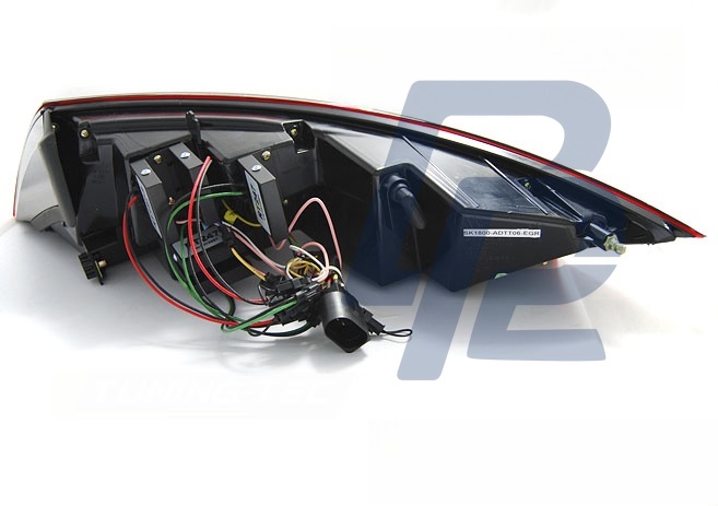 LED Bar Tail Lights Black/Smoked for Audi TT 04.2006–02.2014 - 4
