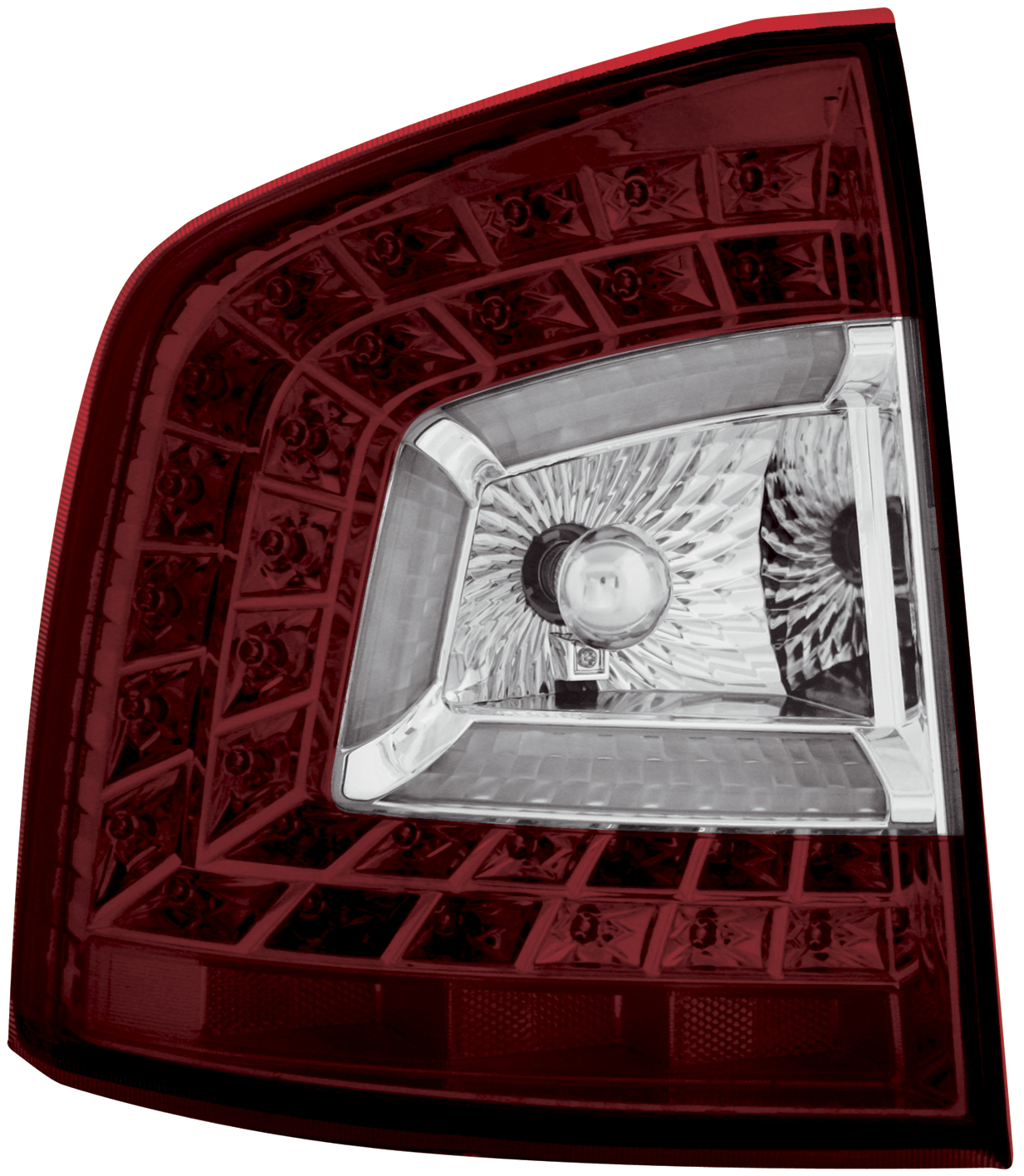 SKODA OCTAVIA KOMBI 04+ LED TAILLIGHTS SET RED/CLEAR