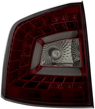SKODA OCTAVIA KOMBI 04+ LED TAILLIGHTS SET RED/SMOKE