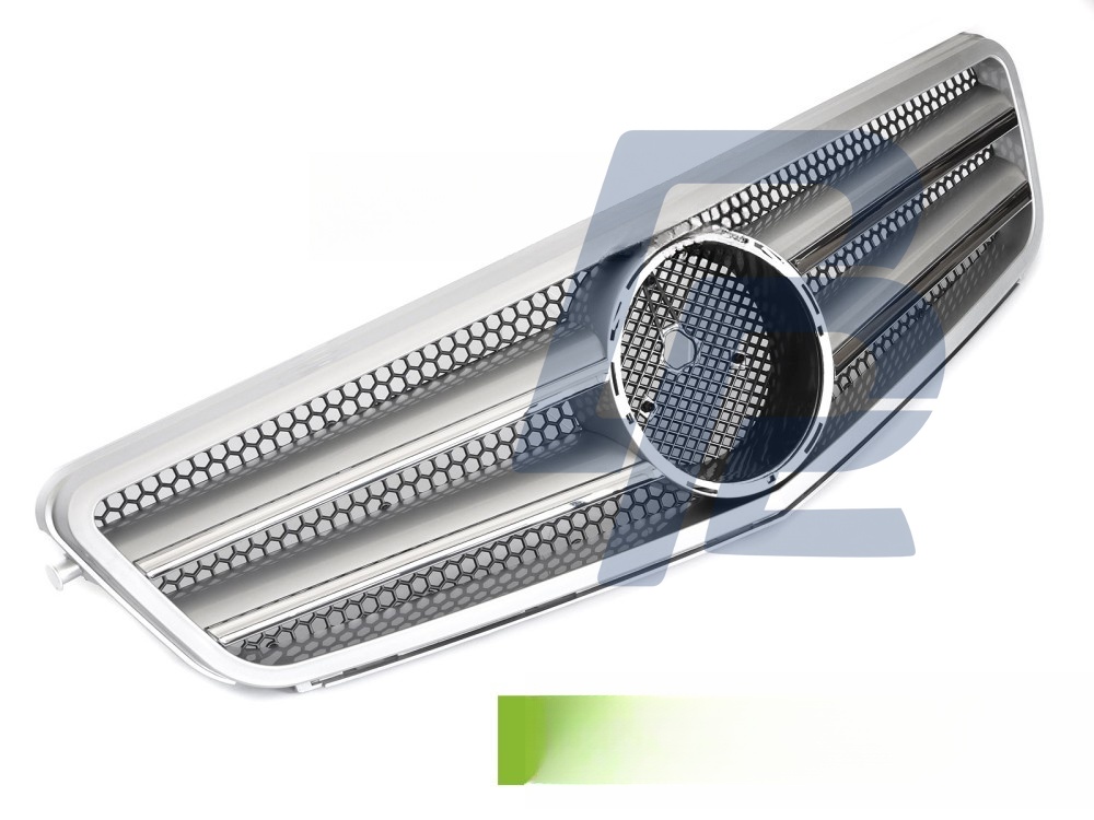 Grille Sport Silver Chrome for Mercedes W204 / S204 2007–2014 - 2