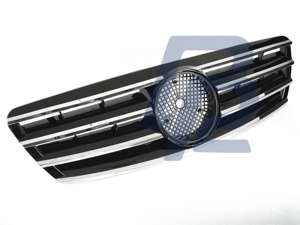 Grille Sport Black/Chrome for Mercedes W203 / S203 2000–2007 - 4