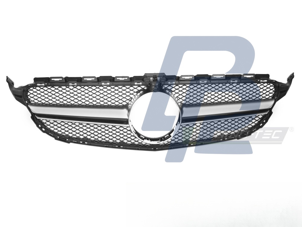 Grille Black Silver with Camera Hole for Mercedes W205 2014–2018 / S205 2014–2018 / C205 2015–2018 / A205 2016–2018 - 2