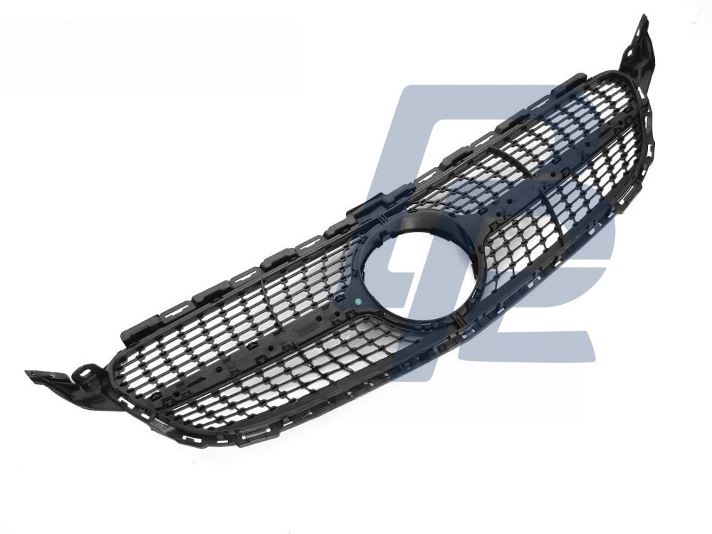 Grille Diamond Black/Chrome for Mercedes W205 2014–2018 / S205 2014–2018 / C205 2015–2018 / A205 2016–2018 - 4
