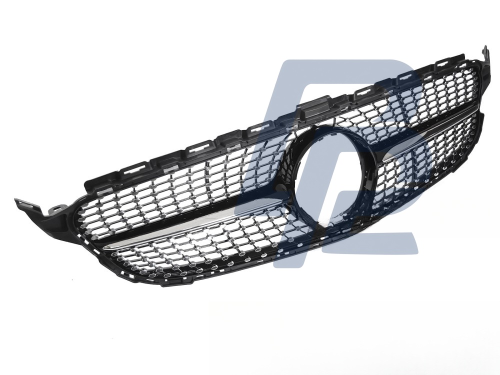 Grille Diamond Black/Chrome for Mercedes W205 2014–2018 / S205 2014–2018 / C205 2015–2018 / A205 2016–2018 - 3