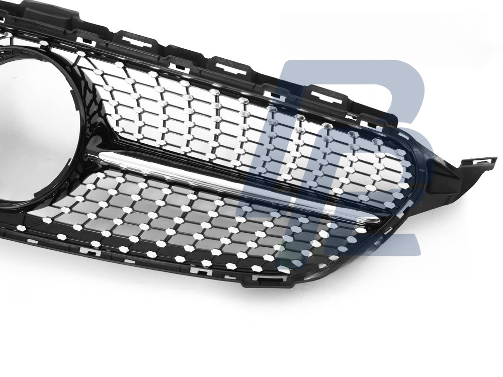 Grille Diamond Black/Chrome for Mercedes W205 2014–2018 / S205 2014–2018 / C205 2015–2018 / A205 2016–2018 - 2