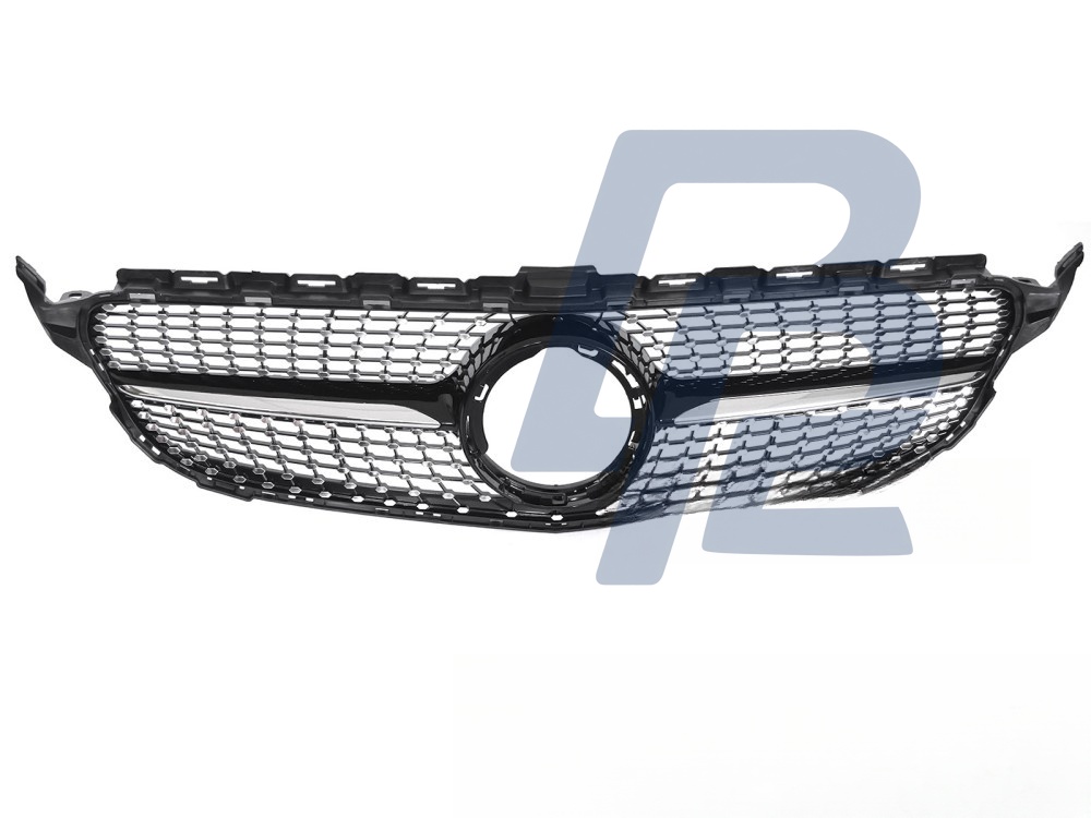 Grille Diamond Black/Chrome for Mercedes W205 2018–2021 / S205 2018–2021 / C205 2018–2023 / A205 2018–2023 - 4