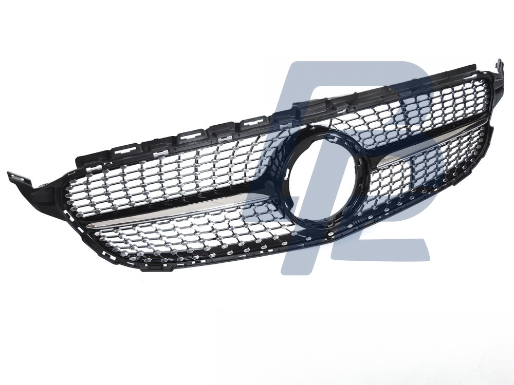 Grille Diamond Black/Chrome for Mercedes W205 2018–2021 / S205 2018–2021 / C205 2018–2023 / A205 2018–2023 - 3