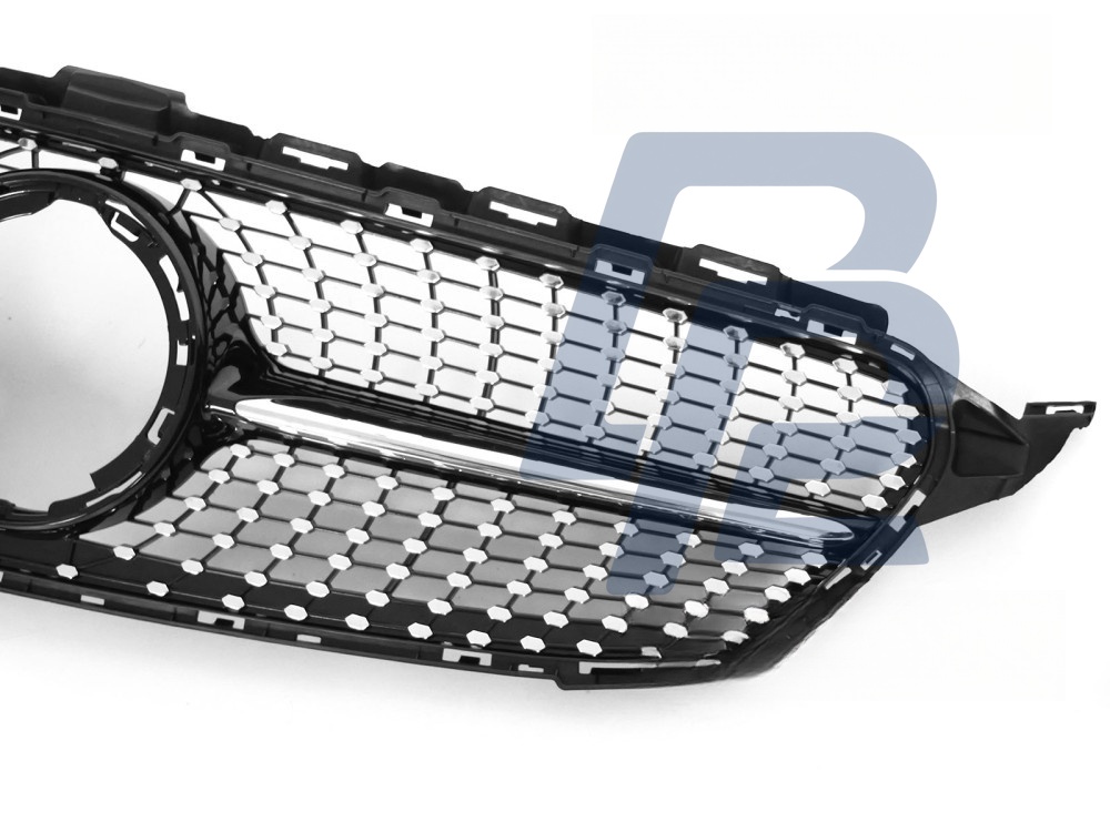 Grille Diamond Black/Chrome for Mercedes W205 2018–2021 / S205 2018–2021 / C205 2018–2023 / A205 2018–2023 - 2