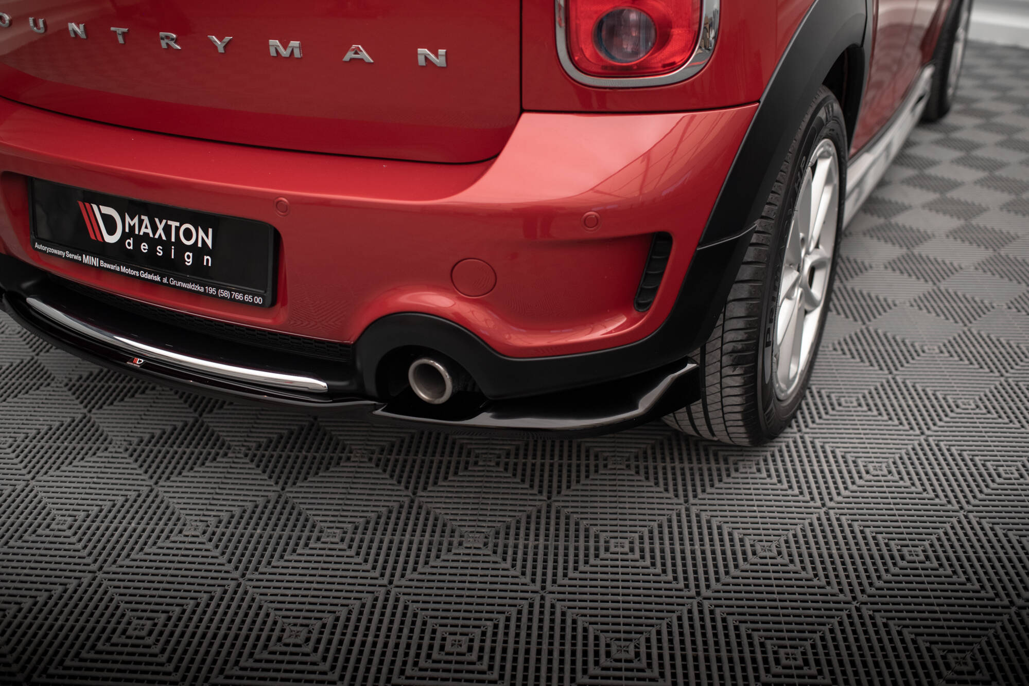 Central Rear Splitter Mini Cooper Countryman R60 Facelift - 3