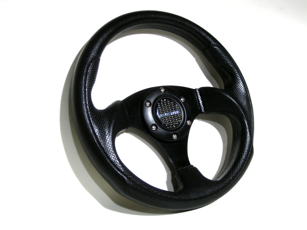 SIX STEERING WHEEL FULL BLACK 29CM INCL MAZDASPEED HORN - 2