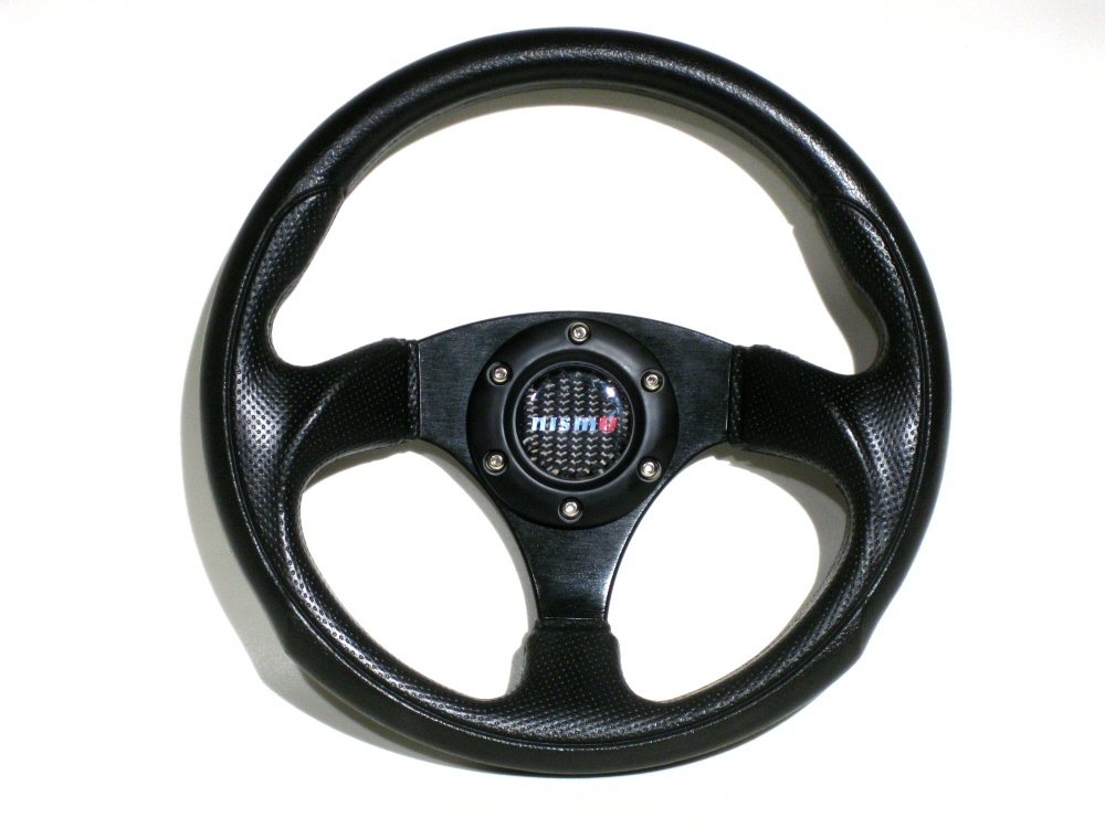 SIX STEERING WHEEL FULL BLACK 29CM INCL NISMO HORN