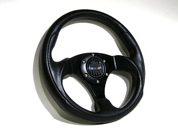 SIX STEERING WHEEL FULL BLACK 29CM INCL RALLIART HORN