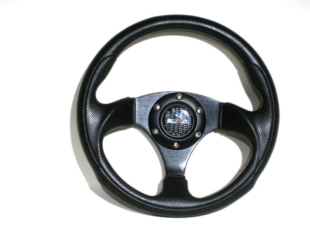 SIX STEERING WHEEL FULL BLACK 29CM INCL RALLIART HORN