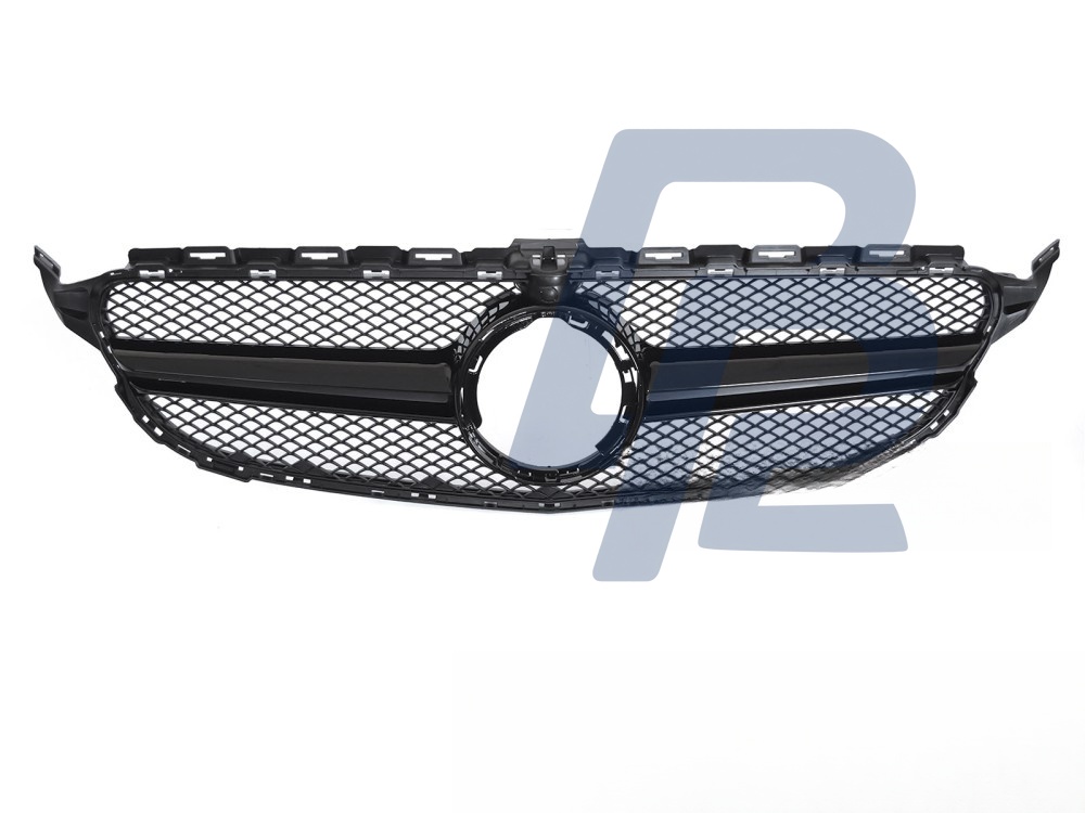 Grille Gloss Black with Camera Hole for Mercedes W205 2018–2021 / S205 2018–2021 / C205 2018–2023 / A205 2018–2023 - 6
