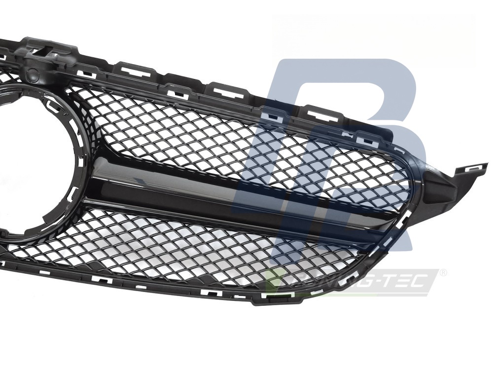 Grille Gloss Black with Camera Hole for Mercedes W205 2018–2021 / S205 2018–2021 / C205 2018–2023 / A205 2018–2023 - 2