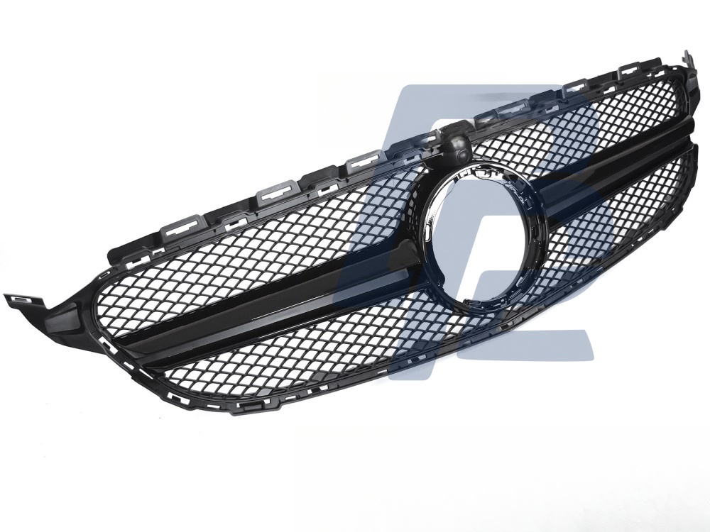 Grille Gloss Black with Camera Hole for Mercedes W205 2018–2021 / S205 2018–2021 / C205 2018–2023 / A205 2018–2023 - 5