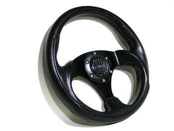 SIX STEERING WHEEL FULL BLACK 29CM INCL TRD HORN