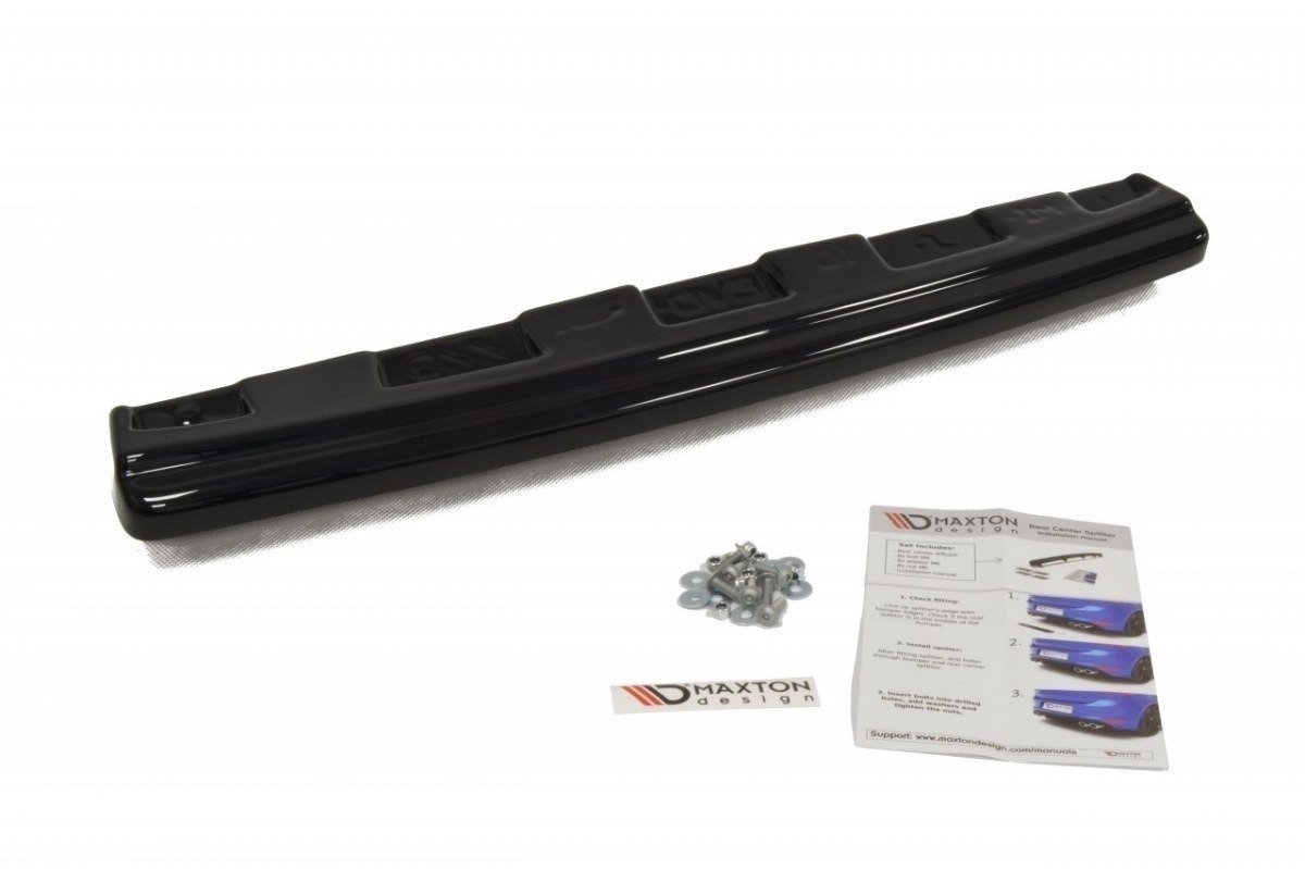 Central Rear Splitter Mitsubishi Lancer EVO X (W/vertical Bars) (2007-2015) - 4