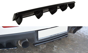 Central Rear Splitter Mitsubishi Lancer EVO X (W/vertical Bars) (2007-2015)