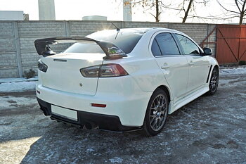 Central Rear Splitter Mitsubishi Lancer EVO X (W/vertical Bars) (2007-2015)