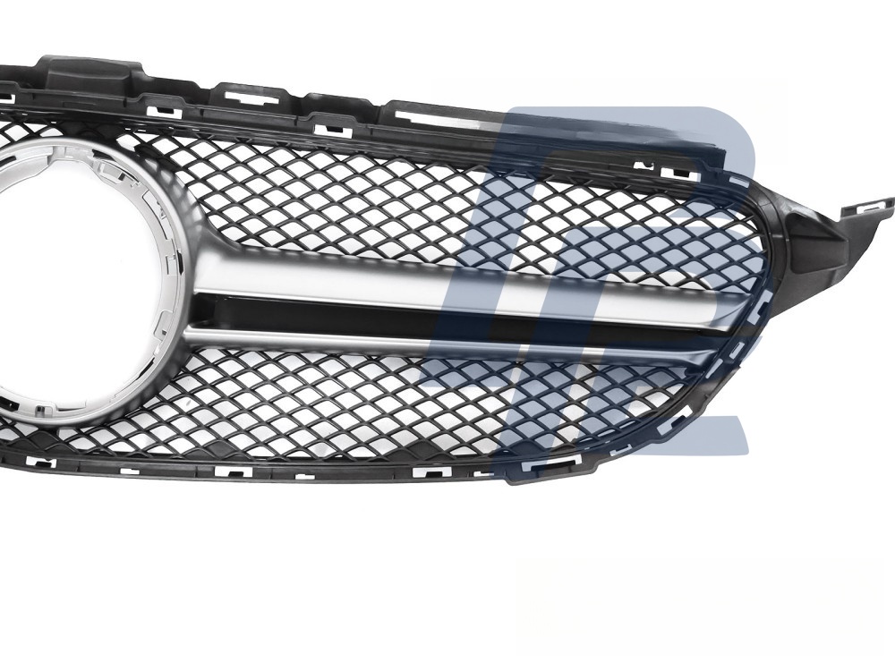 Grille Black Silver for Mercedes W205 2018–2021 / S205 2018–2021 / C205 2018–2023 / A205 2018–2023 - 4