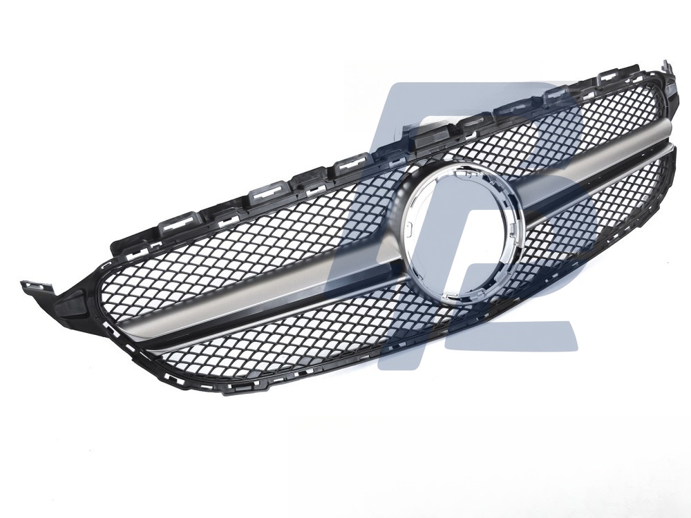 Grille Black Silver for Mercedes W205 2018–2021 / S205 2018–2021 / C205 2018–2023 / A205 2018–2023 - 3