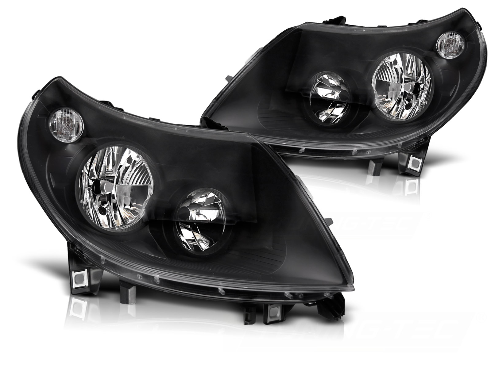 STRÅLKASTARE SVART DRL TILL FIAT DUCATO / PEUGEOT BOXER / CITROEN JUMPER 2010-2014