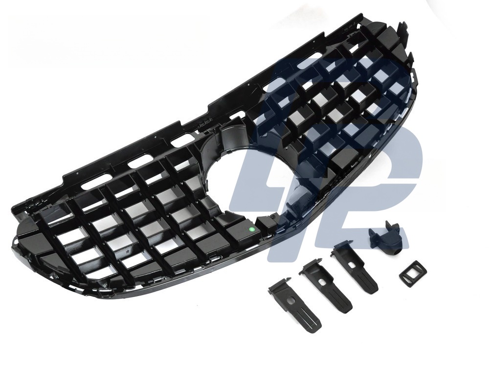 Grille Sport Gloss Black for Mercedes W212 / S212 2013–2016 - 2