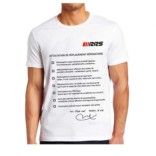 TEE SHIRT RRS COVID 19 BLANC