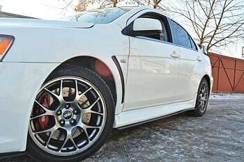 Racing Side Skirts Diffusers Mitsubishi Lancer EVO X (2007-2015)