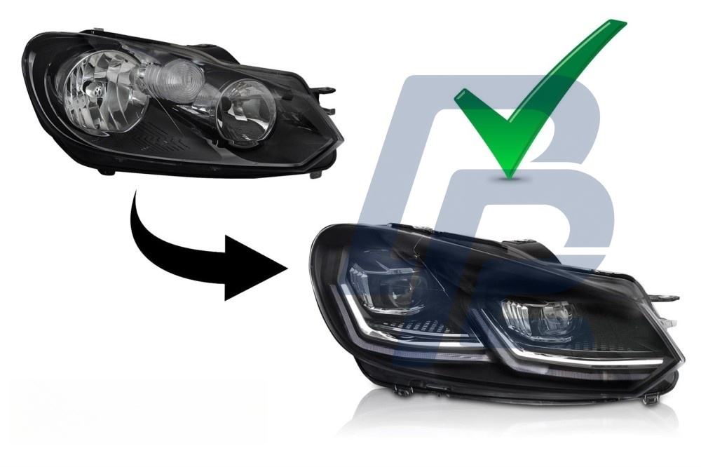 Headlights Full LED Silver DRL Sequential for VW Golf 6 2008–2012 - 6