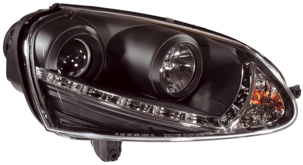 VW GOLF 5 HEADLIGHTS SET BLACK