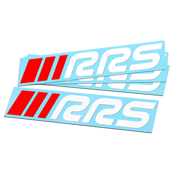 RRS DECAL - WHITE AND RED - 4PCS