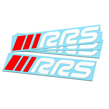 RRS DECAL - WHITE AND RED - 4PCS