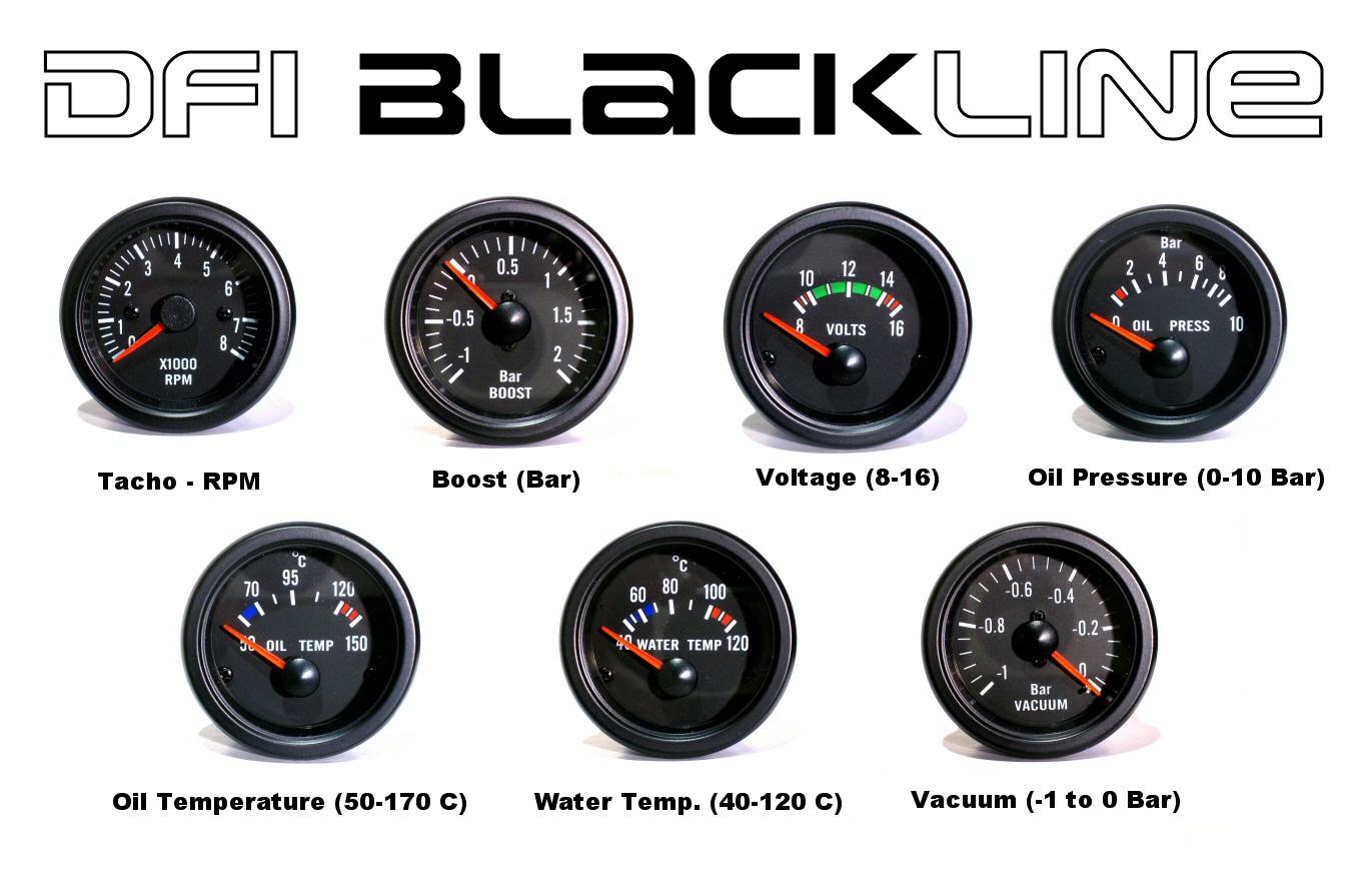DFI BLACKLINE UNIVERSAL METER GAUGE 52MM - WATER TEMP (CELC) - 3