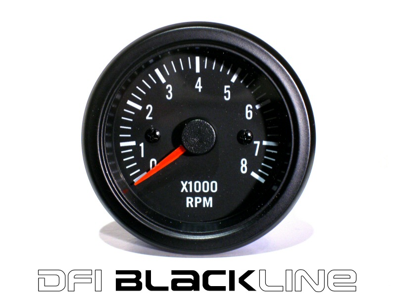 DFI BLACKLINE UNIVERSAL METER GAUGE 52MM - RPM TACHO (8000)