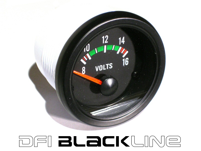 DFI BLACKLINE UNIVERSAL METER GAUGE 52MM - VOLT (8-16V) - 2